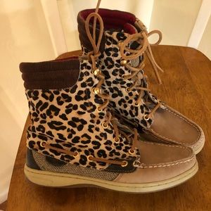 Sperry cheetah boots
